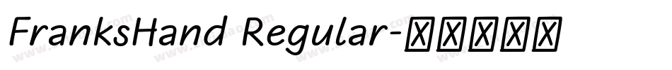 FranksHand Regular字体转换